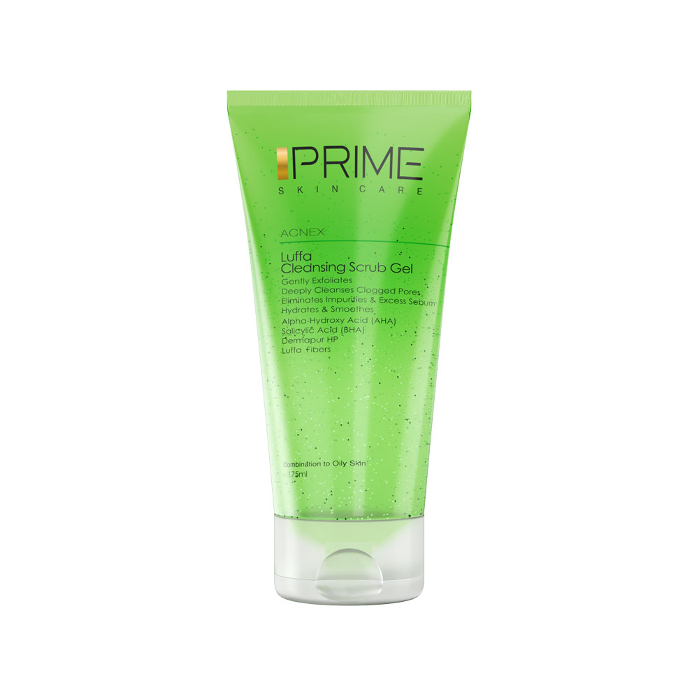 تصویر ژل اسکراب پاک کننده لوفا پرایم مناسب پوست چرب 175 میل